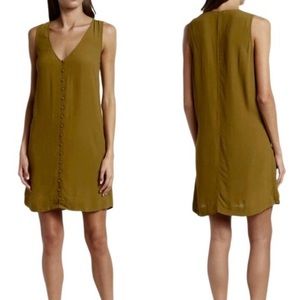 Madewell Heather Button Front Dress in Spiced Olive XL